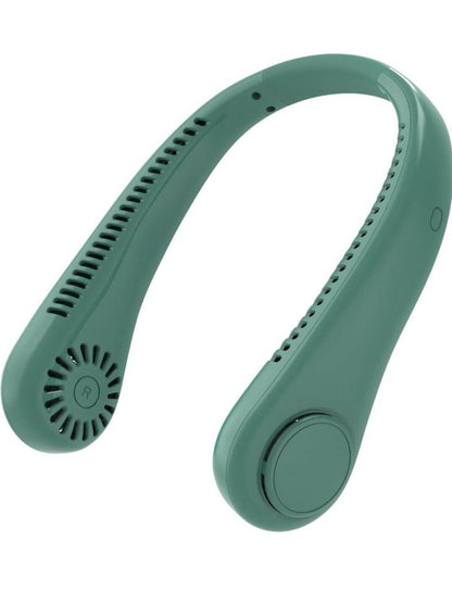 3-Speed Vaneless Neck Hanging Fan – 360° Hands-Free Cooling Comfort